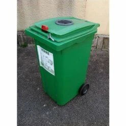 RAYONNAGE DIRECT Poubelle 120 Litres Pour Le Tri Du Verre - Poubelle Verte - 210039V