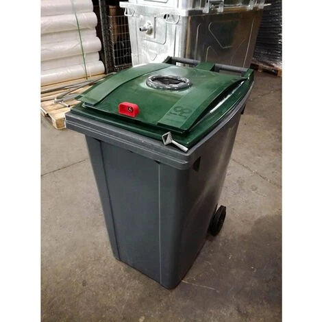 RAYONNAGE DIRECT Conteneur 240 Litres Pour Le Tri Du Verre - Poubelle Verte - 210041V