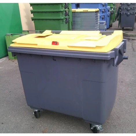 RAYONNAGE DIRECT Conteneur 770 Litres à Préhension Latérale Pour Le Tri Du Verre - Poubelle Verte - 210044V – Image 3