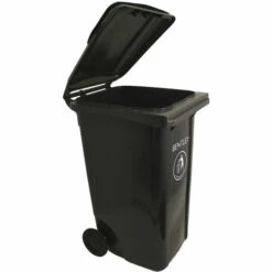 Bac à Déchets RS PRO Noir En Plastique, 1070mm X 480mm X 560mm ( Prix Pour 1 )