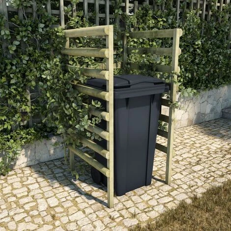 VidaXL Abri De Poubelle Simple Vert 70x80x150 Cm Pin Imprégné - Brun