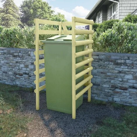 VidaXL Abri De Poubelle Simple Vert 70x80x150 Cm Pin Imprégné - Brun – Image 3