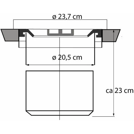 Poubelle De Plan De Travail - 11 L - Couvercle Inox - Contenance : 5 L - Diamètre Extérieur : 237 Mm - Encastrement : Ø 205 Mm - Hauteur : 230 Mm - WESCO - Type : Pour Plan De Travail – Image 4