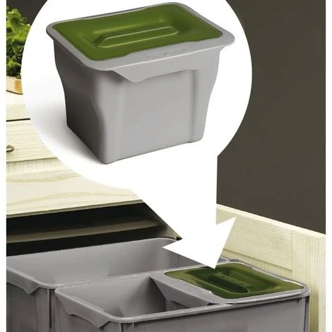 Bac Multi-usage à Accrocher - Hauteur : 182 Mm - Contenance : 5 L - Largeur : 185 Mm - Longueur : 247 Mm - Matériau : Plastique - Décor : Gris - GOLLINUCCI - Longueur : 247 Mm – Image 2