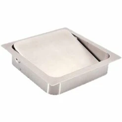 SUGATSUNE Trappe Carrée De Poubelle Pour Plan De Travail - Amortisseur : Avec - Décor : Inox Brossé - Encastrement : 147 X 147 Mm - Fixation : A Encastrer - Largeur : 170 Mm - Longueur : 170 Mm - Matériau : In - Fixation : A Encastrer