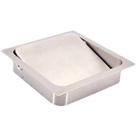 SUGATSUNE Trappe Carrée De Poubelle Pour Plan De Travail - Amortisseur : Avec - Décor : Inox Brossé - Encastrement : 147 X 147 Mm - Fixation : A Encastrer - Largeur : 170 Mm - Longueur : 170 Mm - Matériau : In - Fixation : A Encastrer