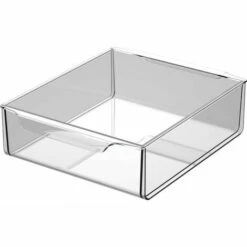 Corbeille 1 Bac - Largeur : 350 Mm - Décor : Transparent - Matériau : Polycarbonate - Profondeur : 450 Mm - Hauteur : 120 Mm - AMBOS - Profondeur : 450 Mm