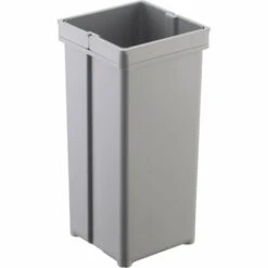 Seau Pour Poubelle Avec Double Poignée - Contenance : 5 L - Décor : Gris - Hauteur : 295 Mm - Largeur : 152 Mm - Longueur : 152 Mm - WESCO - Décor : Gris