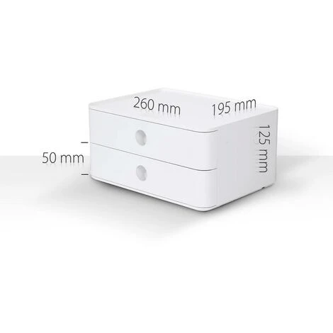 HAN SMART-BOX ALLISON 1120-19 Caisson à Tiroirs Gris, Noir, Blanc Nombre De Tiroirs: 2 - Gris, Noir, Blanc – Image 3