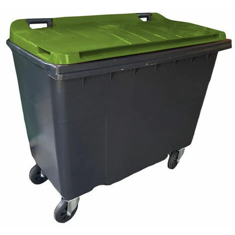 RAYONNAGE DIRECT Conteneur 500 Litres à Préhension Latérale - Couleur Du Couvercle Jaune Citron - 1240 X 655 X 1100 Mm - 210008GAGA/JC – Image 3