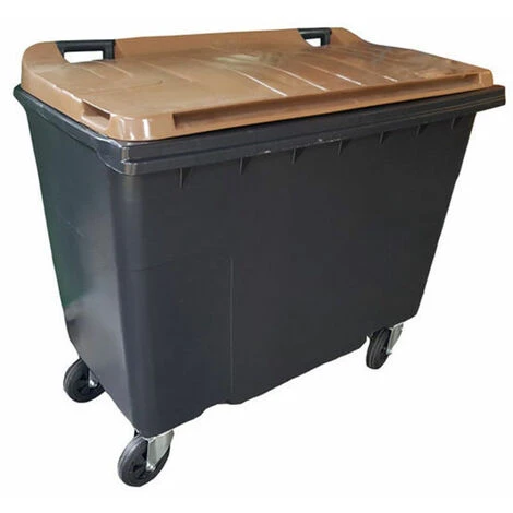 RAYONNAGE DIRECT Conteneur 500 Litres à Préhension Latérale - Couleur Du Couvercle Jaune Citron - 1240 X 655 X 1100 Mm - 210008GAGA/JC – Image 4