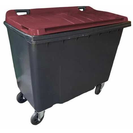 RAYONNAGE DIRECT Conteneur 500 Litres à Préhension Latérale - Couleur Du Couvercle Jaune Citron - 1240 X 655 X 1100 Mm - 210008GAGA/JC – Image 5