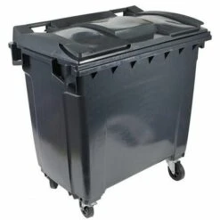 RAYONNAGE DIRECT Conteneur 770 Litres à Préhension Latérale - Couleur Du Couvercle : Jaune Citron - 1260 X 775 X 1320 Mm - 210010GAGA/JC