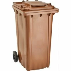 OI Bac Poubelle WAVE 240-l Plastique Marron