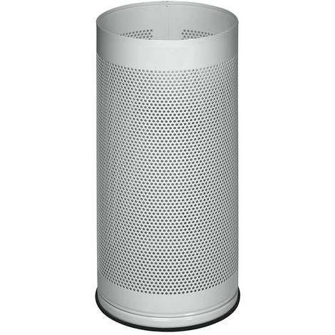 CERTEO Porte-parapluies, Hauteur 610 Mm - Tôle Perforée, Galvanisé - Gris Clair RAL 7035 - Coloris: Gris Clair RAL 7035