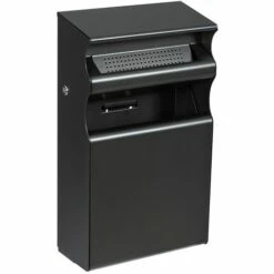 CERTEO Cendrier / Corbeille Murale 2 L /15 L - Gris Manganèse - KOPA | Rossignol - Gris Foncé