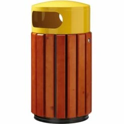 CERTEO Poubelle à Poser Ou à Fixer - 40l - Jaune Colza - ZENO | Rossignol - Jaune Colza RAL 1021