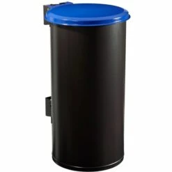 CERTEO Poubelle Murale - 80 L - Couvercle Bleu Outremer - ZENO | Rossignol - Bleu Outremer