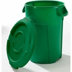 CERTEO Conteneur Multi-fonctions En Plastique - Capacité 120 L - Vert - Coloris Poubelle: Vert|Coloris Du Couvercle: Vert