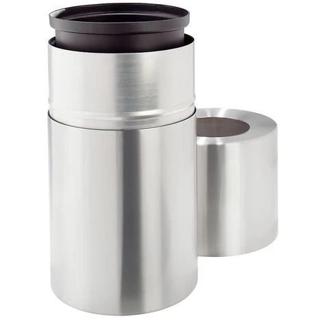 CERTEO Collecteur De Déchets Design, 45 L, Aluminium, Sans Seau Intérieur - Coloris Poubelle: Aluminium – Image 4