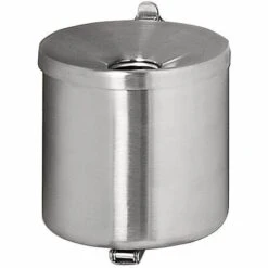 CERTEO Cendrier Mural Anti-feu, Hauteur 145 Mm, Ø 150 Mm, Inox - Coloris Des Cendriers: Inox