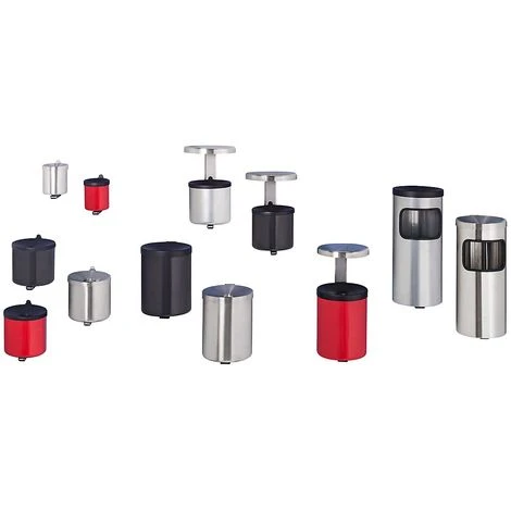 CERTEO Cendrier Mural Anti-feu, Hauteur 145 Mm, Ø 150 Mm, Inox - Coloris Des Cendriers: Inox – Image 2