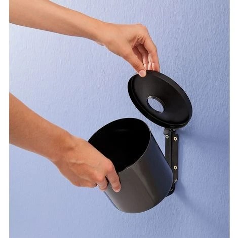 CERTEO Cendrier Mural Anti-feu, Hauteur 145 Mm, Ø 150 Mm, Inox - Coloris Des Cendriers: Inox – Image 3