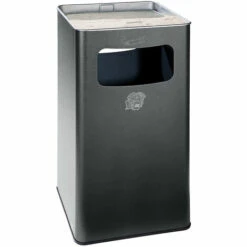 CERTEO Combiné Cendrier-poubelle Avec Cendrier à Remplir De Sable - H X L X P 755 X 430 X 430 Mm - Granite - Coloris Poubelle: Granit