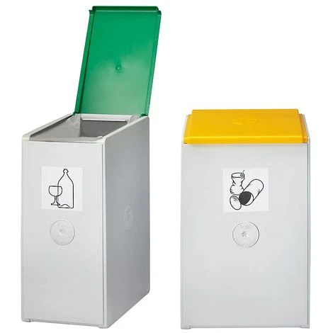 CERTEO Poubelle De Tri - Poubelle Seule - Pour 40 L, Largeur 250 Mm, Jaune Proche RAL 1003 - |Col. Du Couvercle: Jaune|RAL 1003 – Image 3