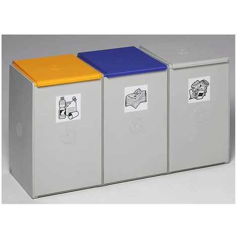 VAR Poubelle De Tri - Poste 3 Poubelles - Pour 40 L, Largeur 760 Mm – Image 3
