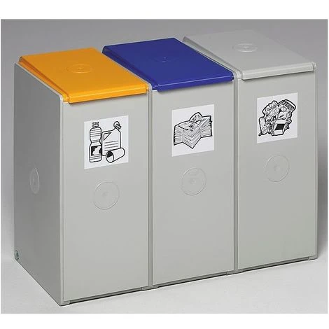 VAR Poubelle De Tri - Poste 3 Poubelles - Pour 40 L, Largeur 760 Mm – Image 5