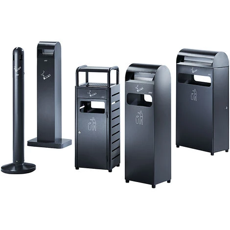 PROBBAX Combiné Cendrier-poubelle - Capacité Poubelle 20 L, Capacité Cendrier 2,3 L - H X L X P 880 X 330 X 280 Mm - Coloris Poubelle: Anthracite RAL 7016 – Image 2