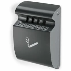 CERTEO Cendrier Mural - Tôle D'acier Peinte époxy - Coloris Des Cendriers: Anthracite Similaire Au RAL 7016