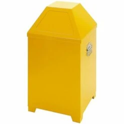 CERTEO Collecteur De Déchets, Avec 2 Trappes De Dépôt, Jaune - Coloris Poubelle: Jaune