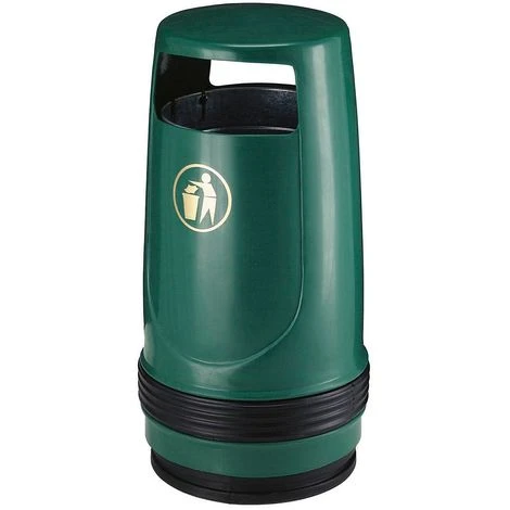 CERTEO Collecteur De Déchets, Capacité 90 L, Ø 490 Mm, Rouge - Coloris Poubelle: Rouge – Image 2