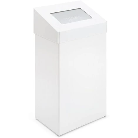 CERTEO Collecteur De Déchets à Couvercle Basculant, Capacité 50 L, Blanc - Coloris Poubelle: Blanc
