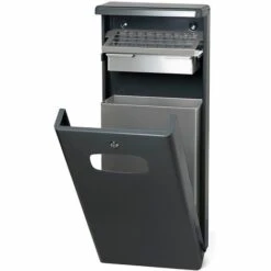 CERTEO Collecteur De Déchets Avec Cendrier, Capacité 32 L, Anthracite - Coloris Poubelle: Anthracite