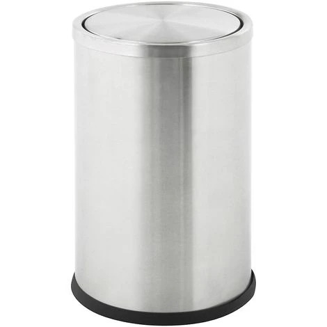 CERTEO Collecteur De Déchets, Couvercle Basculant, Capacité 10 L, Inox Mat - Coloris Poubelle: Acier Inoxydable