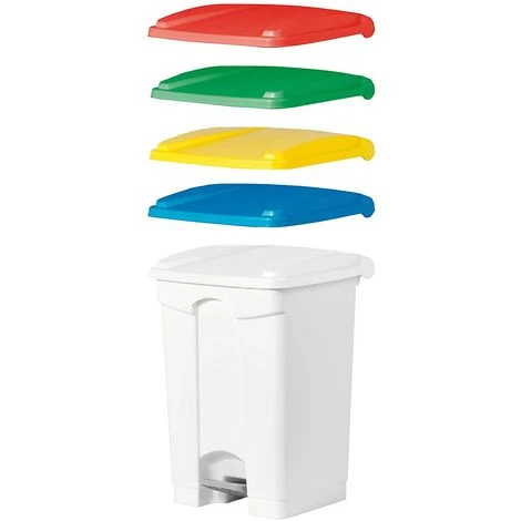 CERTEO Collecteur De Déchets CHANGE, Capacité 70 L, L X H X P 500 X 670 X 410 Mm Couvercle Rouge - Coloris Du Couvercle: Rouge – Image 2