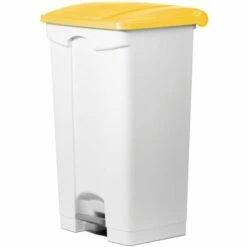 CERTEO Collecteur De Déchets CHANGE, Capacité 90 L, L X H X P 500 X 820 X 410 Mm Couvercle Jaune - Coloris Du Couvercle: Jaune