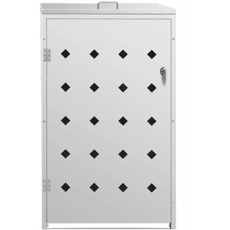 Abri Pour Poubelle Simple Sur Roulettes 240 L Acier Inoxydable VidaXL – Image 3