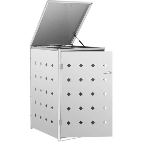 Abri Pour Poubelle Simple Sur Roulettes 240 L Acier Inoxydable VidaXL – Image 4