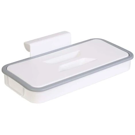 JE CHERCHE UNE IDEE Support Sac Poubelle Avec Couvercle Blanc - Blanc