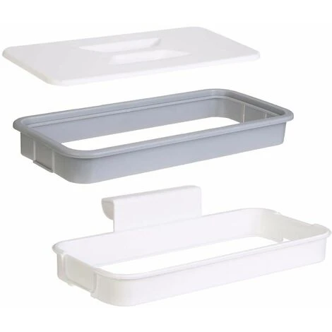 JE CHERCHE UNE IDEE Support Sac Poubelle Avec Couvercle Blanc - Blanc – Image 2