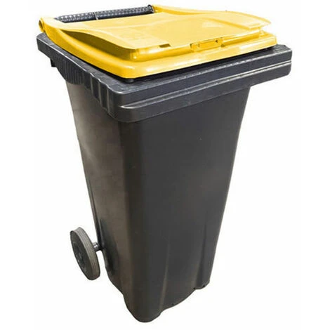 RAYONNAGE DIRECT Conteneur 120 Litres à Préhension Frontale - Couvercle Jaune Citron - 480 X 550 X 960 Mm - 210002GAGA/JC – Image 3