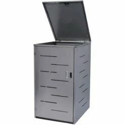 Enveloppement Pour Poubelle HHG-323, Box Pour Poubelle, Revêtement, Combinable, 120l ~ Acier Affiné