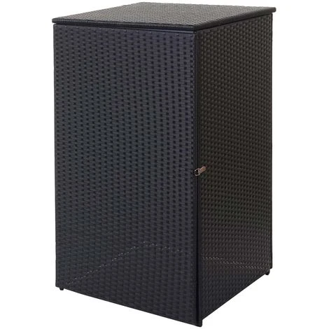 Enveloppement Pour Poubelle HHG-254, Box Pour Poubelles, Revêtement, Polyrotin 2x120l ~ Noir – Image 2