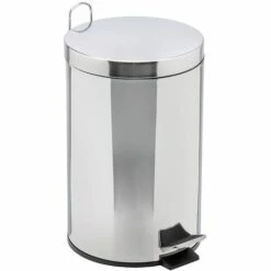 CERTEO Poubelle à Pédale Avec Seau En Acier Galvanisé | Acier Inoxydable | Brillant | 12 Litres | 320x400 | Bin Galva | 2