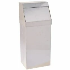 CERTEO Poubelle à Trappe Push | Acier Inoxydable | Brillant | 50 Litres | 325x240x940 | Storico | 1 Pièce | Medial