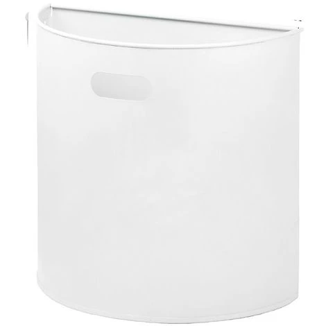 CERTEO Corbeille Murale | Acier Peint époxy | Blanc | 20 Litres | 395x195x388 | Miluna Pura | 1 Pièce | Medial